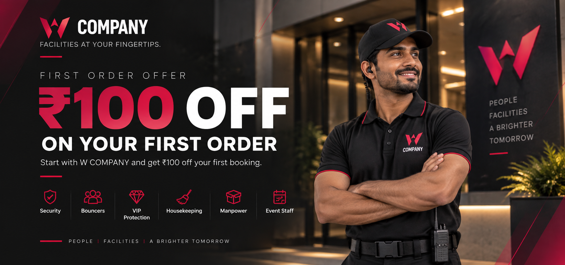 ₹100 off on your first W COMPANY booking